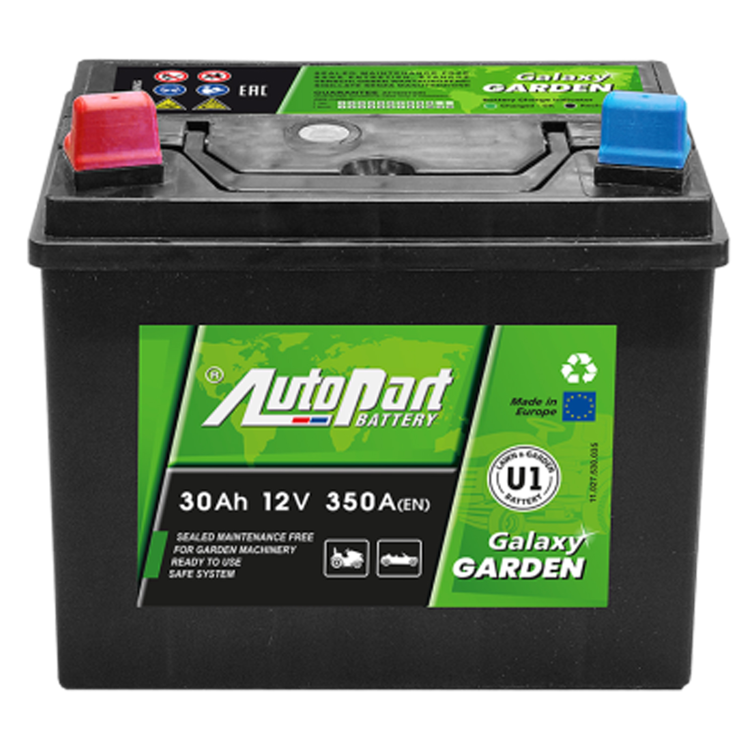 Батарея акумуляторна свинцева стартерна. 30Ah-12v U13 Autopart MOTO